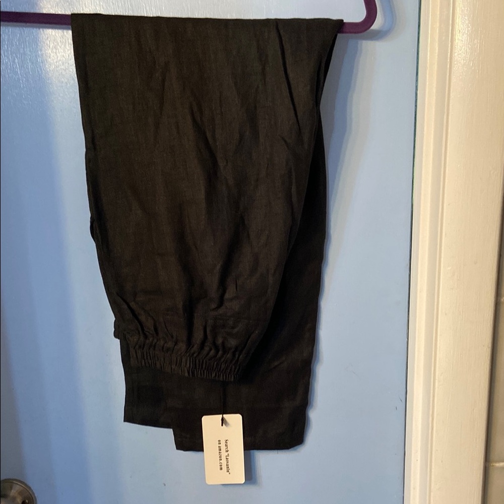 Women’s Linen Black Pants